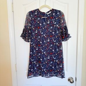 Smukke Floral Navy Womens Dress Size XSmall